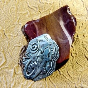 🌵 Pewter Southwestern Lizard Brooch 🌵